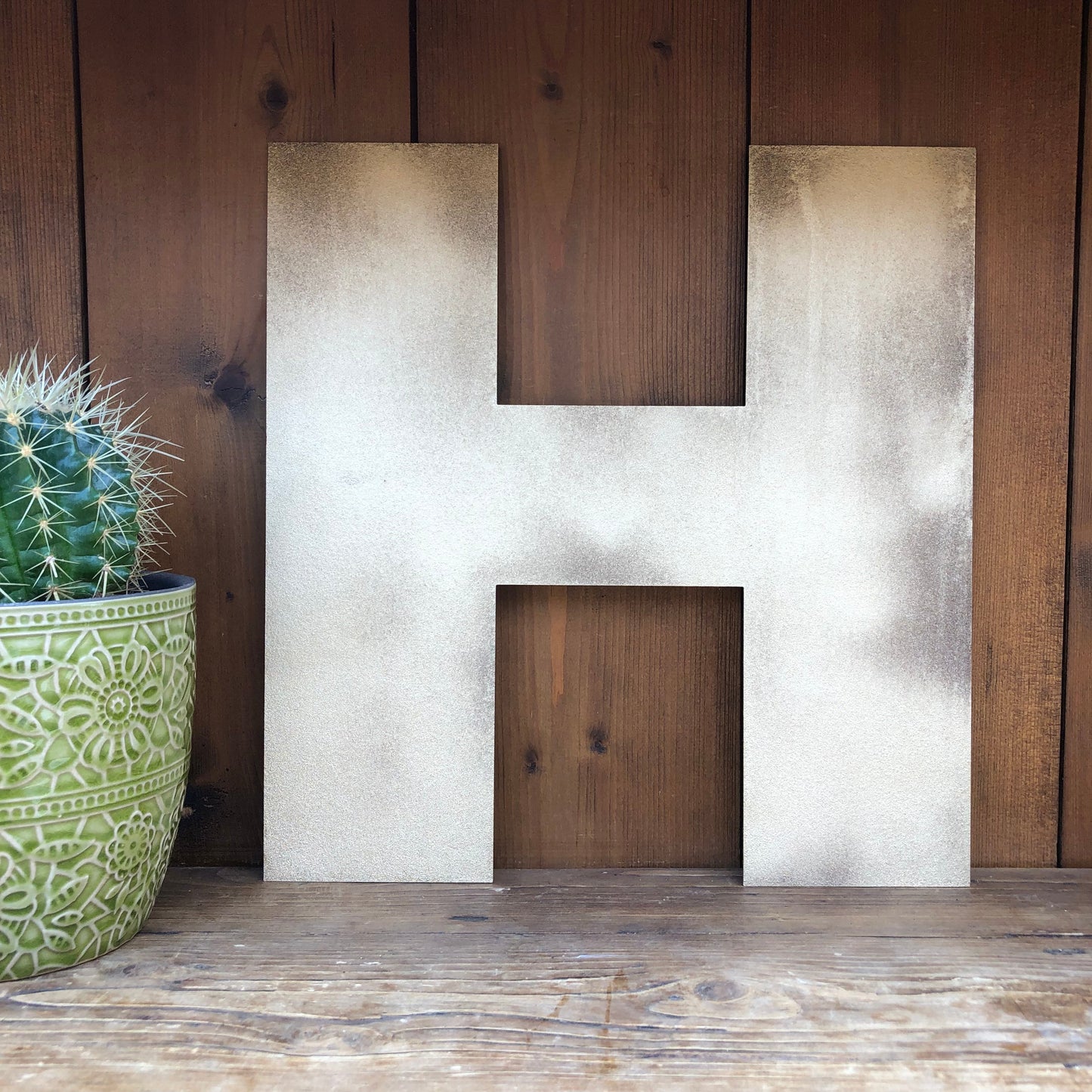 12" and 5" Gold Fat Font Metal Letters.