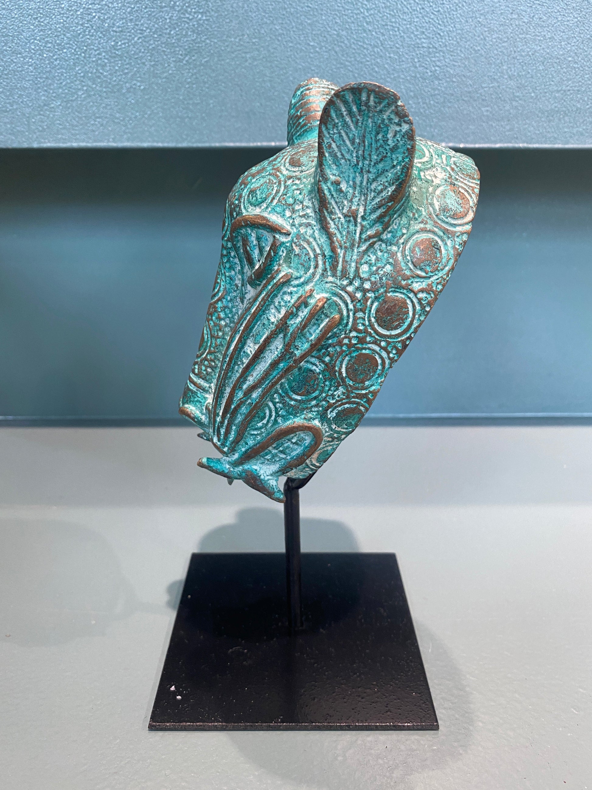 Benin Leopard sculpture - Bronze