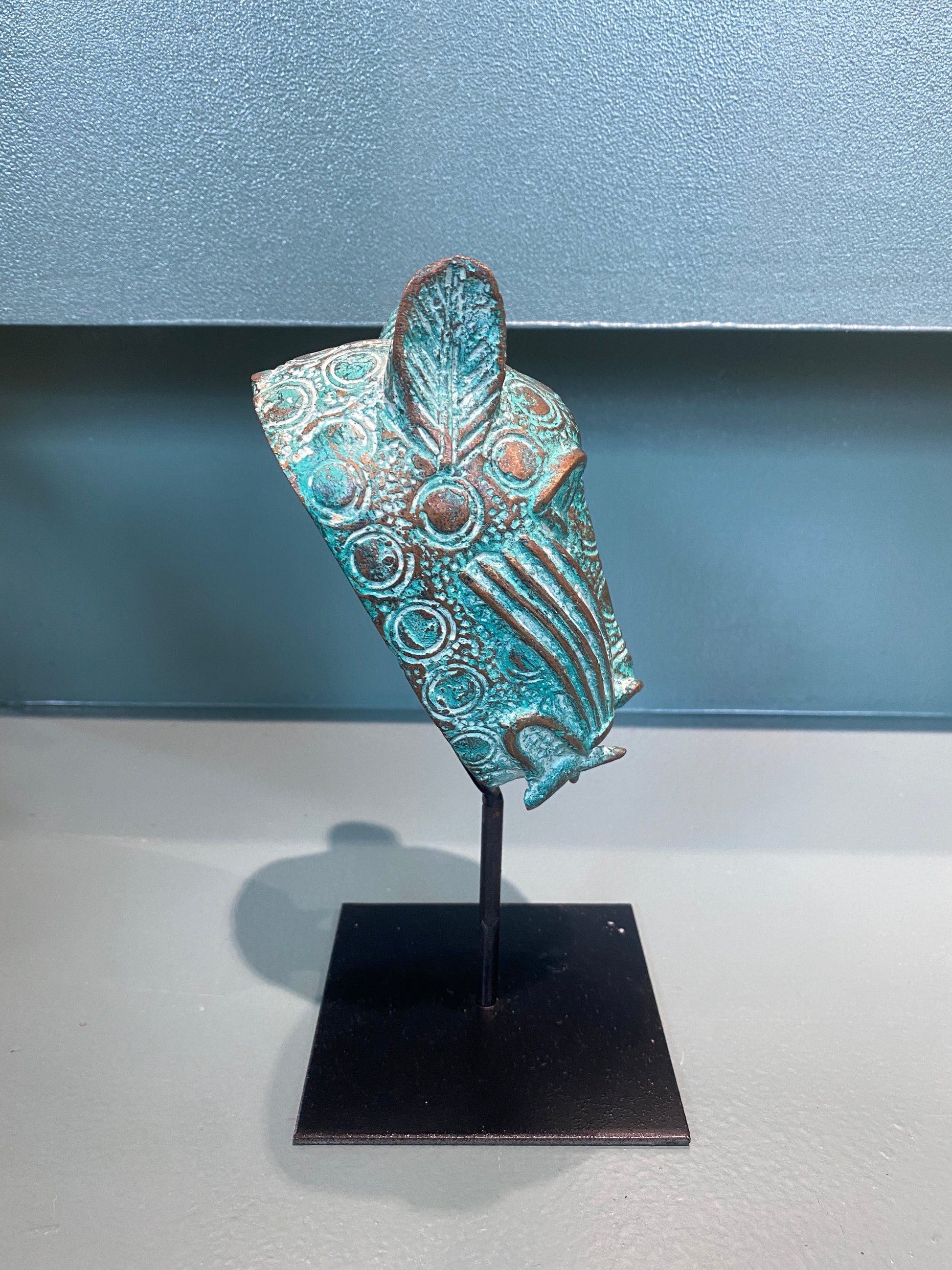 Benin Leopard sculpture - Bronze