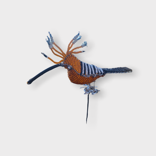 Beaded Garden Birds - South Africa - Orange/striped