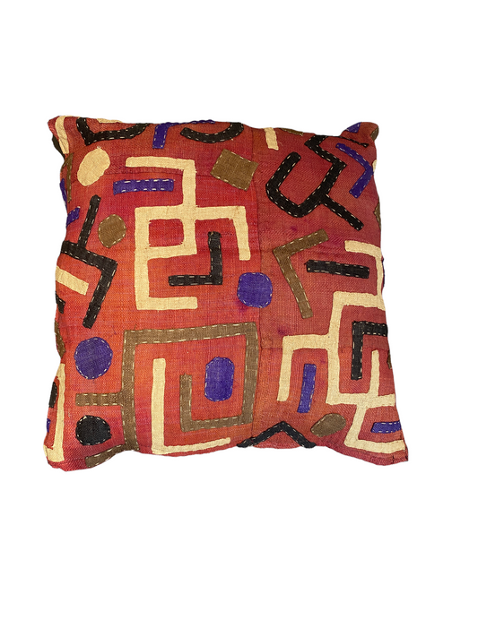 African Kuba Cloth Cushion 60x60 (02)