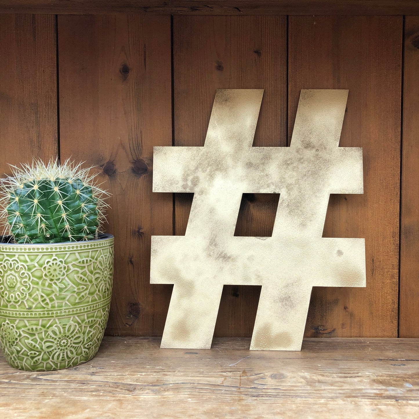 12" and 5" Gold Fat Font Metal Letters.