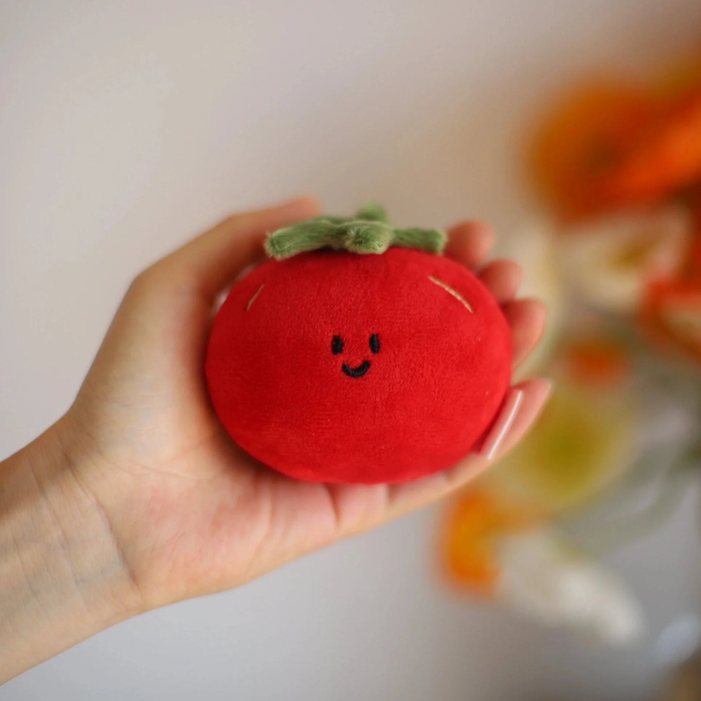 Daily White | Tomato Plush Charm