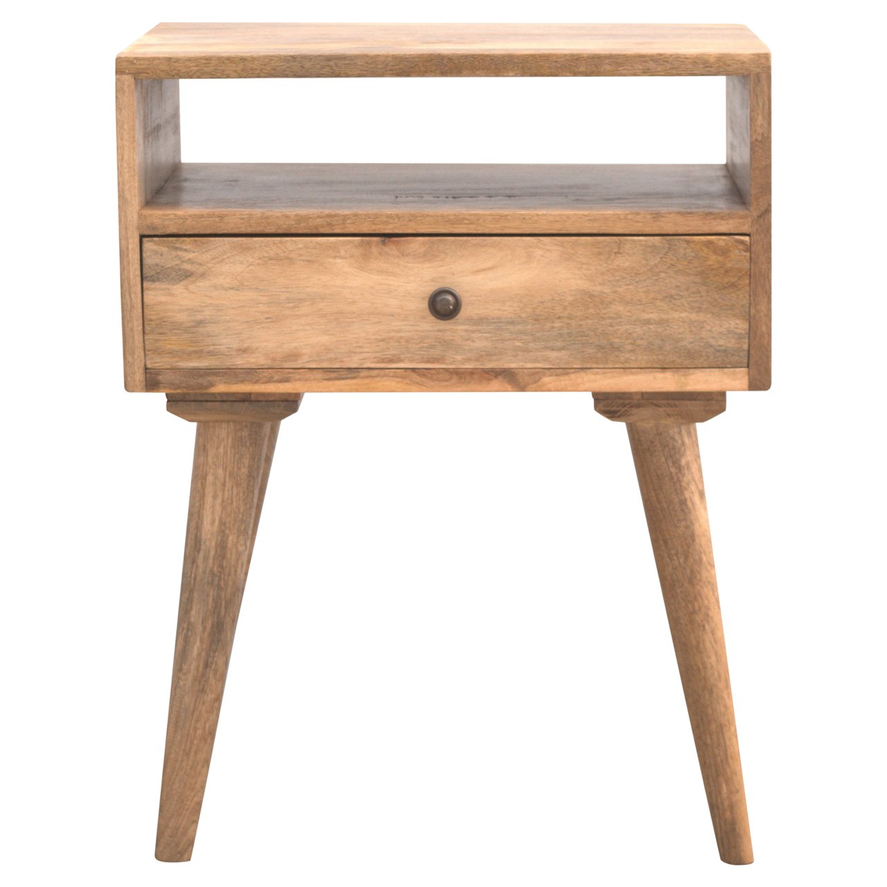 Pink Velvet Wooden Footstool