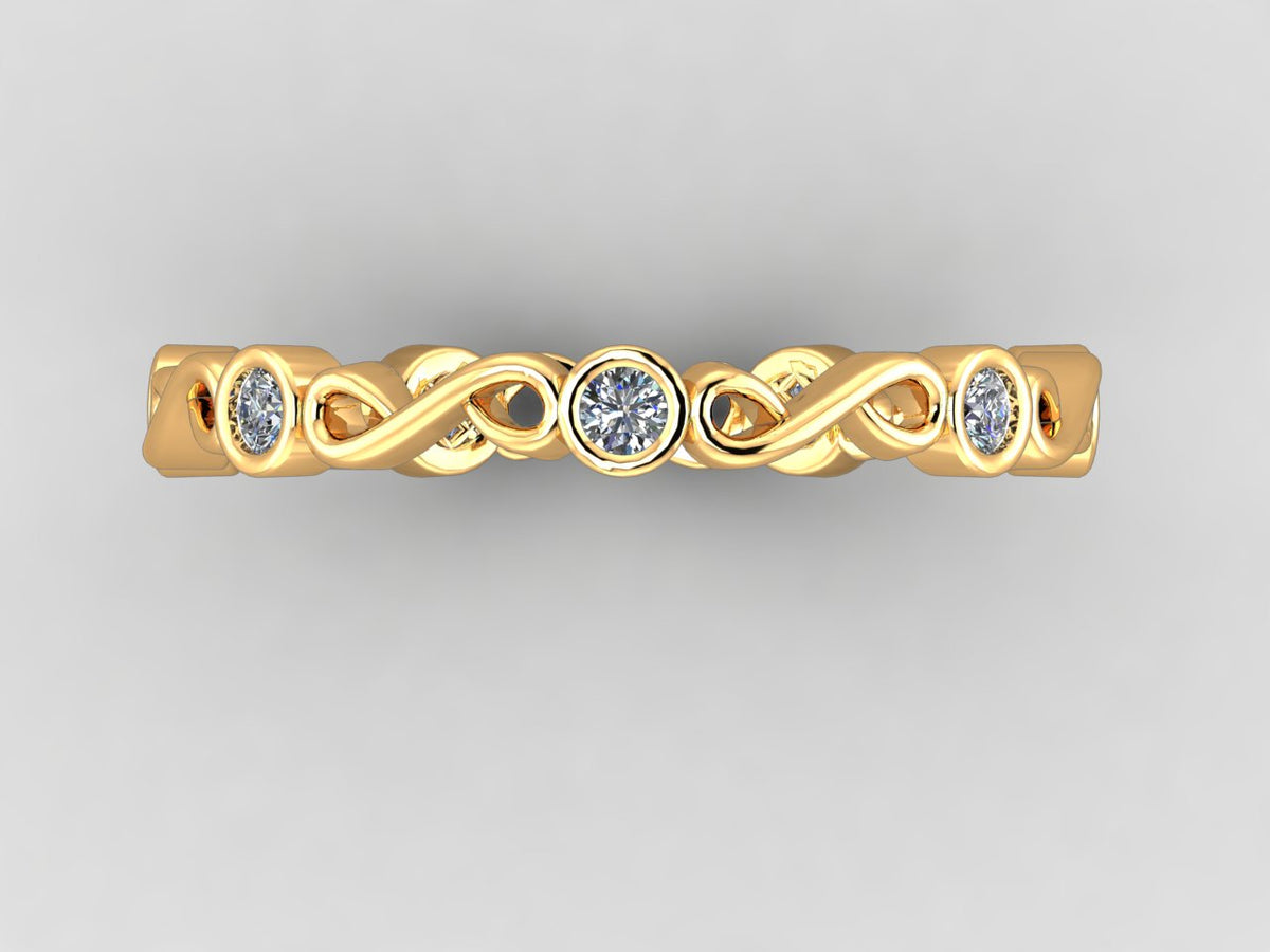 Minimalist Infinity Diamond Band