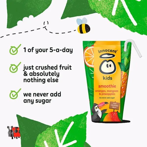 innocent Kids Oranges, Mangoes & Pineapples Smoothies 4x150ml