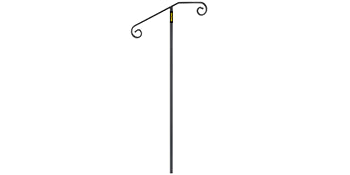 VEVOR Single Post Wrought Iron Handrail Post Mount Step Grab Supports in Ground Long Post Fits 1 or 2 Steps Grab Rail Single