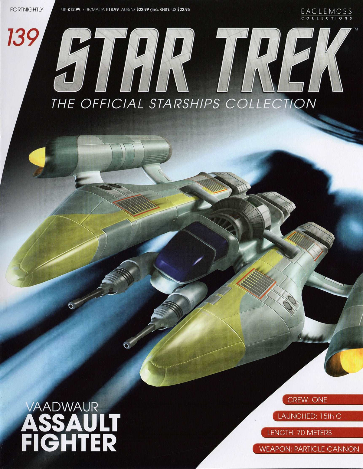 #139 Vaadwaur Assault Fighter Model Die Cast Ship (Eaglemoss / Star Trek)