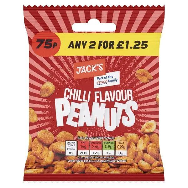 Jack's Chilli Flavour Peanuts 55g (Case of 24)