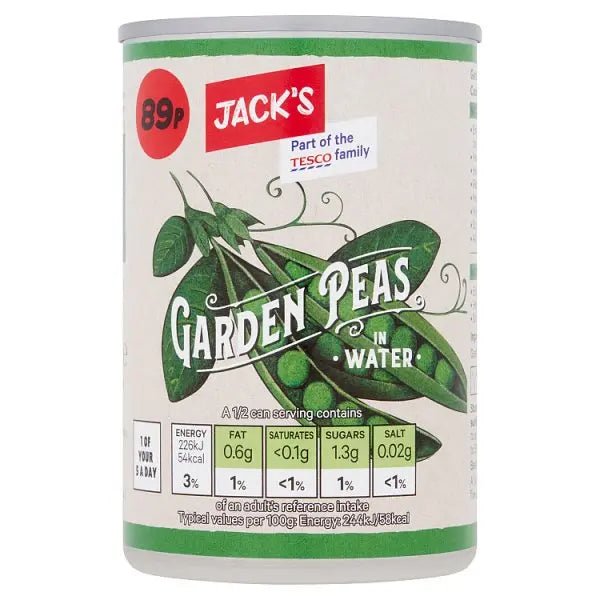 Jack's Garden Peas in Water 300g (Case of 12)