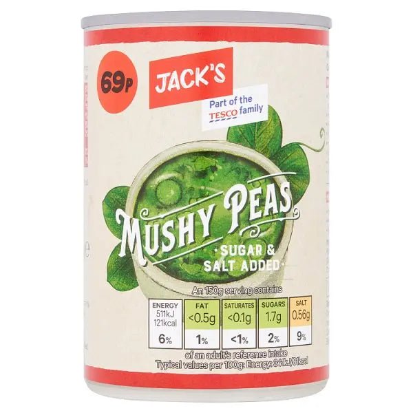 Jack's Mushy Peas 300g (Case of 12)