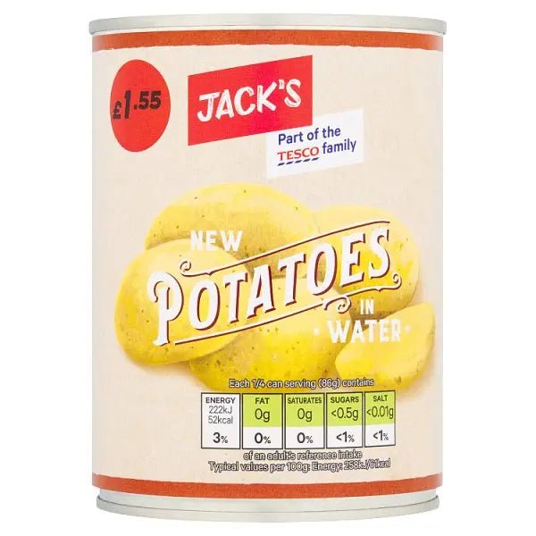 Jack's New Potatoes in Water 560g (Case of 12)