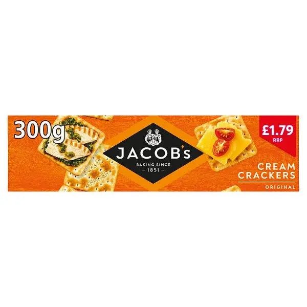 Jacobs Cream Crackers Original 300g (Case of 12)