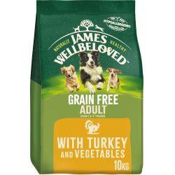 James Wellbeloved Adult Grain Free Turkey & Vegetable Dry Dog Food 10kg
