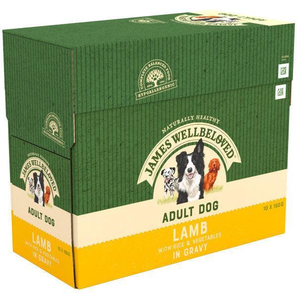 James Wellbeloved Adult Lamb in Gravy Wet Dog Food Pouches 10 x 150g