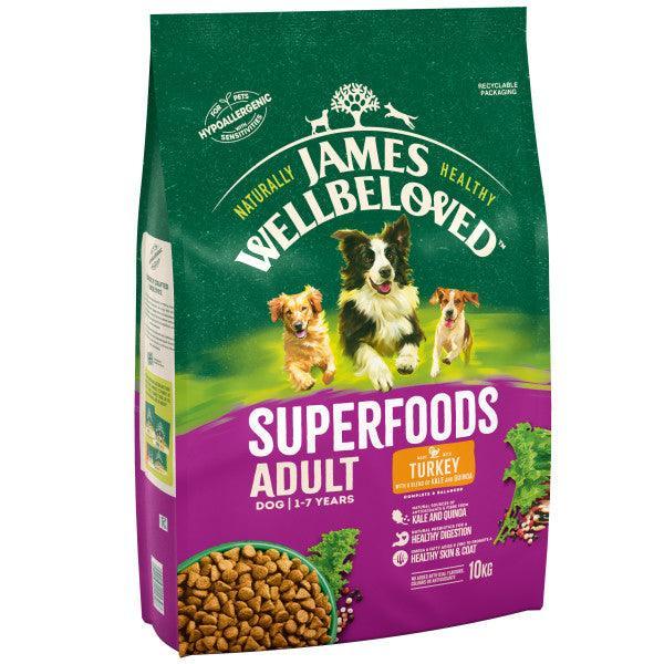 James Wellbeloved Adult Superfoods Turkey Dry Dog Food 10kg