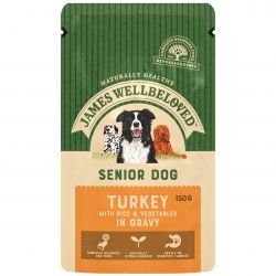 JAMES WELLBELOVED Pouches Senior Turkey 150g