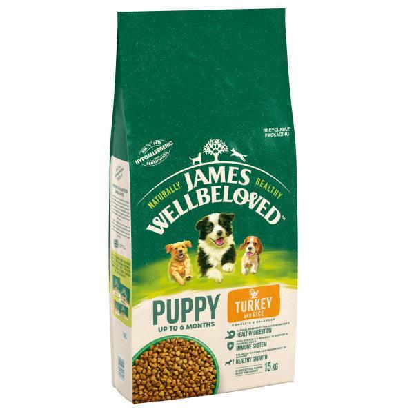 James Wellbeloved Puppy Turkey & Rice Dry Dog Food 15kg
