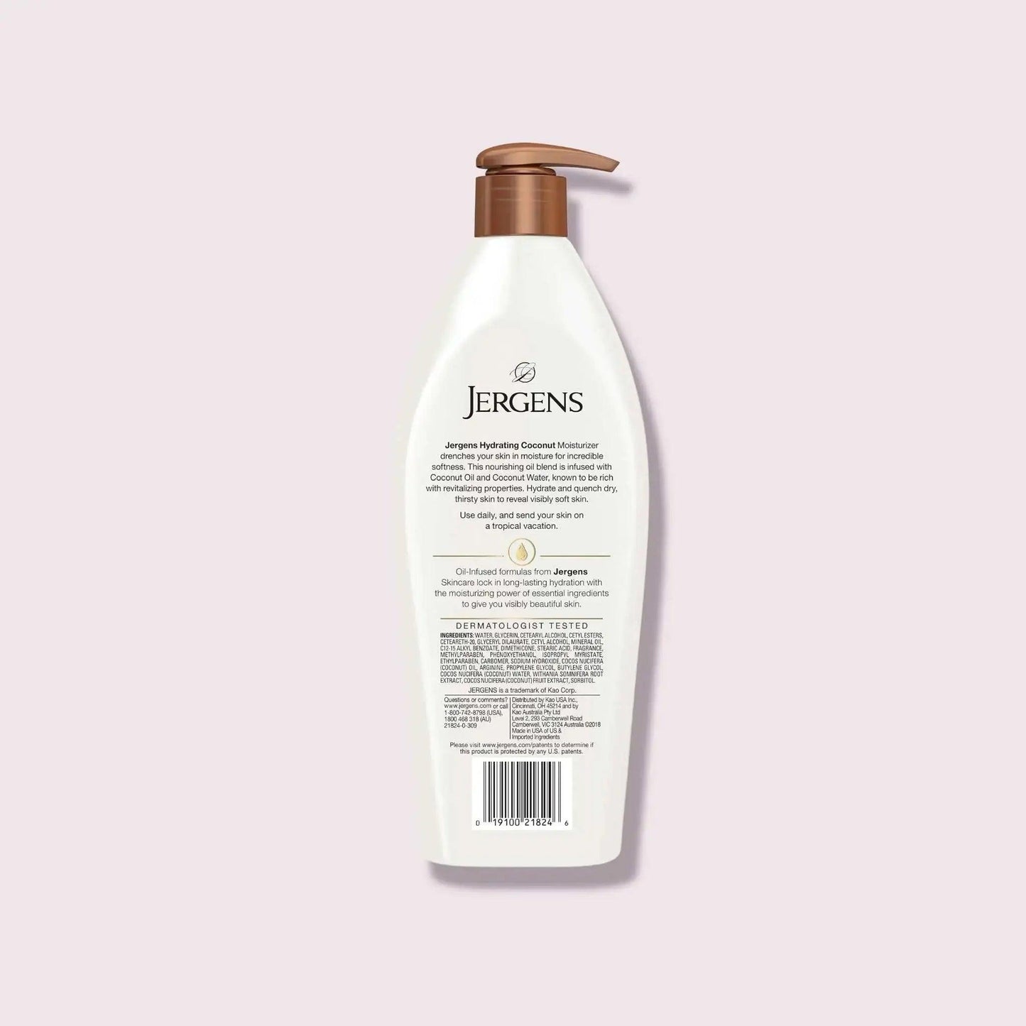Jergens Hydrating Coconut Body Lotion, 16.8 fl oz