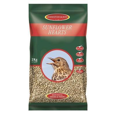 Johnston and Jeff Sunflower Hearts 2kg - Case of 6