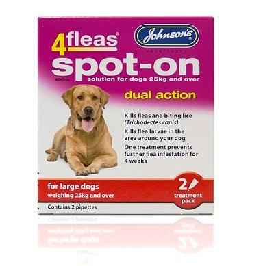 Johnsons 4Fleas Spot-On Dog Large 2pipx6