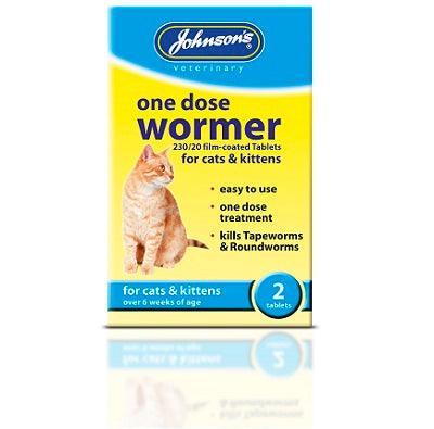 JVP Cat and Kitten One Dose Wormer 2 Tablets - Case of 6