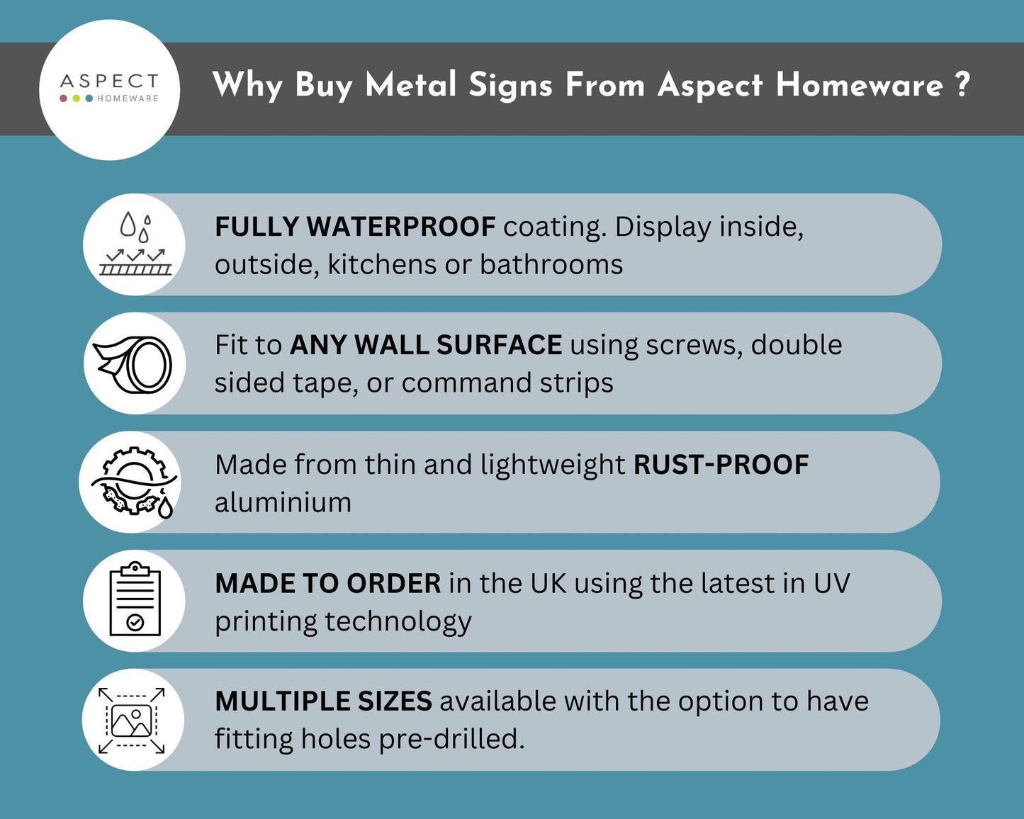 Metal Private Sign - Wall Signage