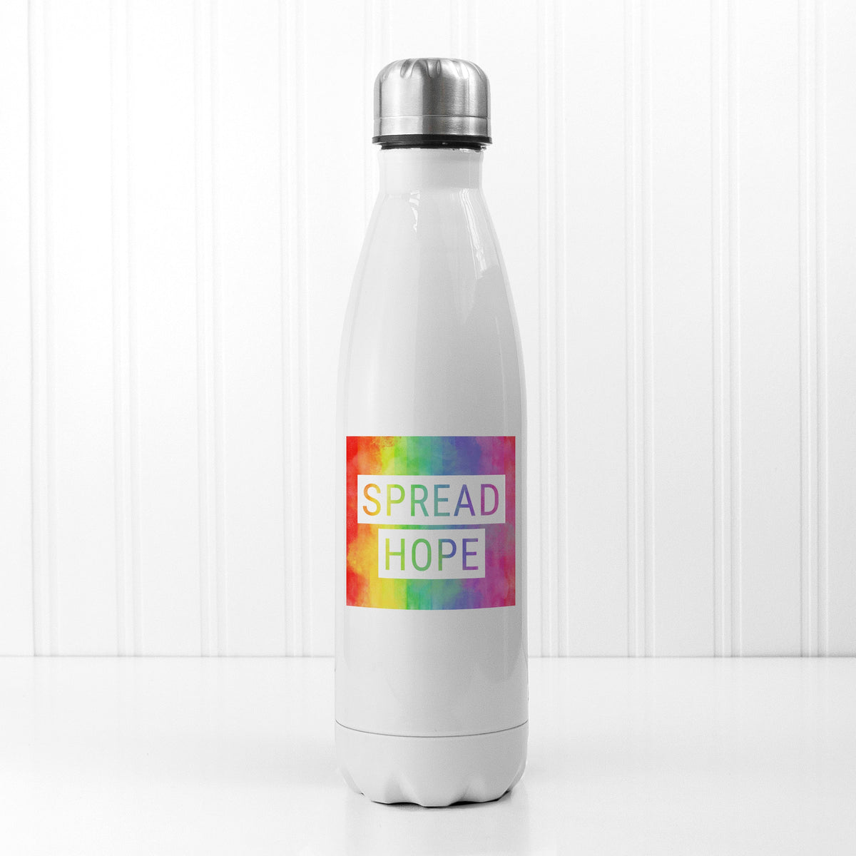 Spread Hope Rainbow (Square) - Mouthy Water Bottle