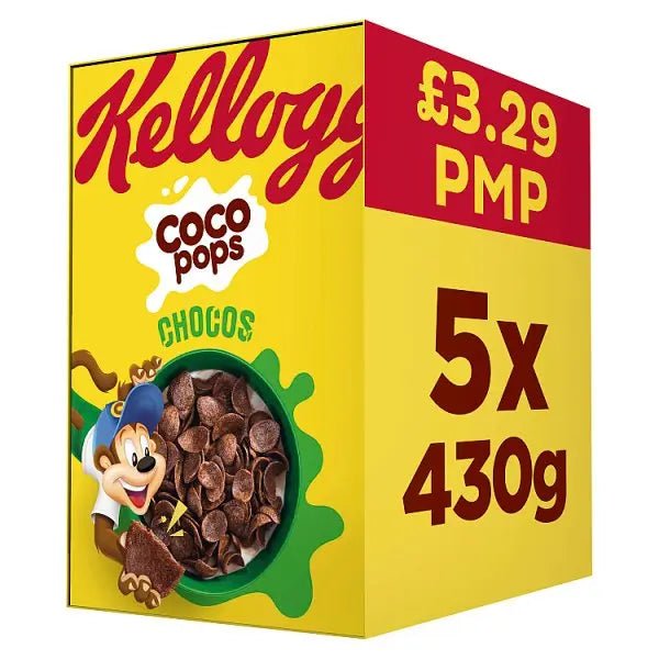 Kellogg's Coco Pops Chocos Breakfast Cereal 5 x 430g (Case of 5)