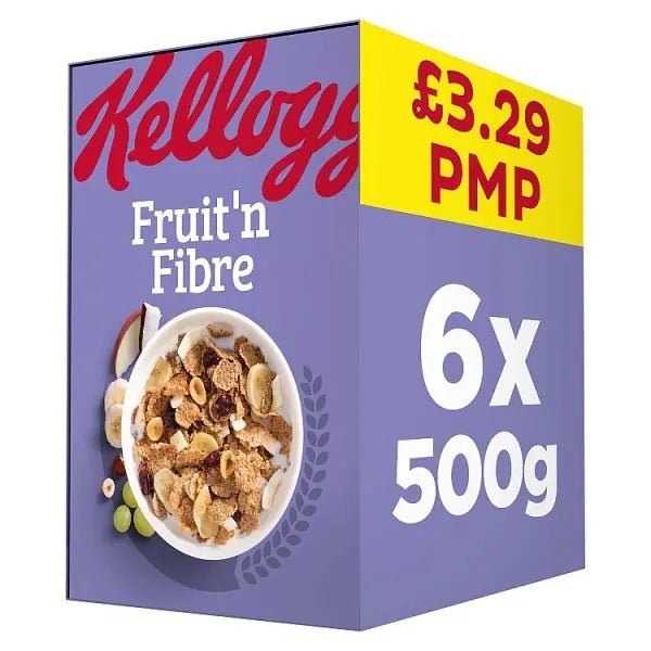 Kellogg's Fruit 'n Fibre Breakfast Cereal 6 x 500g (Case of 6)