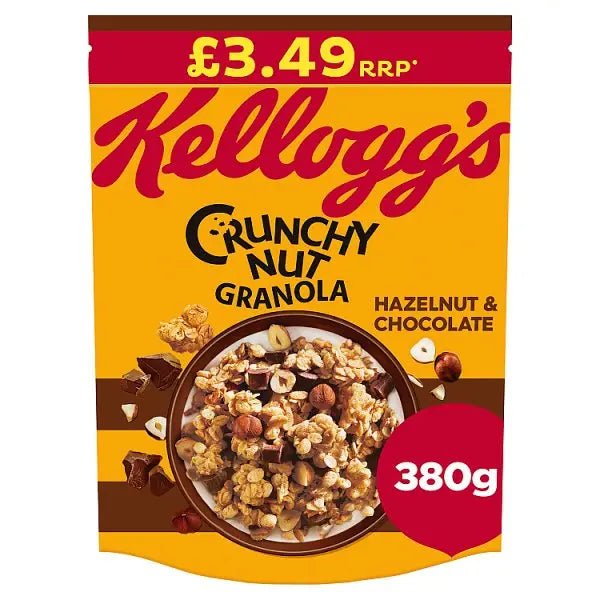 Kellogg's Hazelnut & Chocolate Crunchy Nut Granola 6x380g (Case of 6)