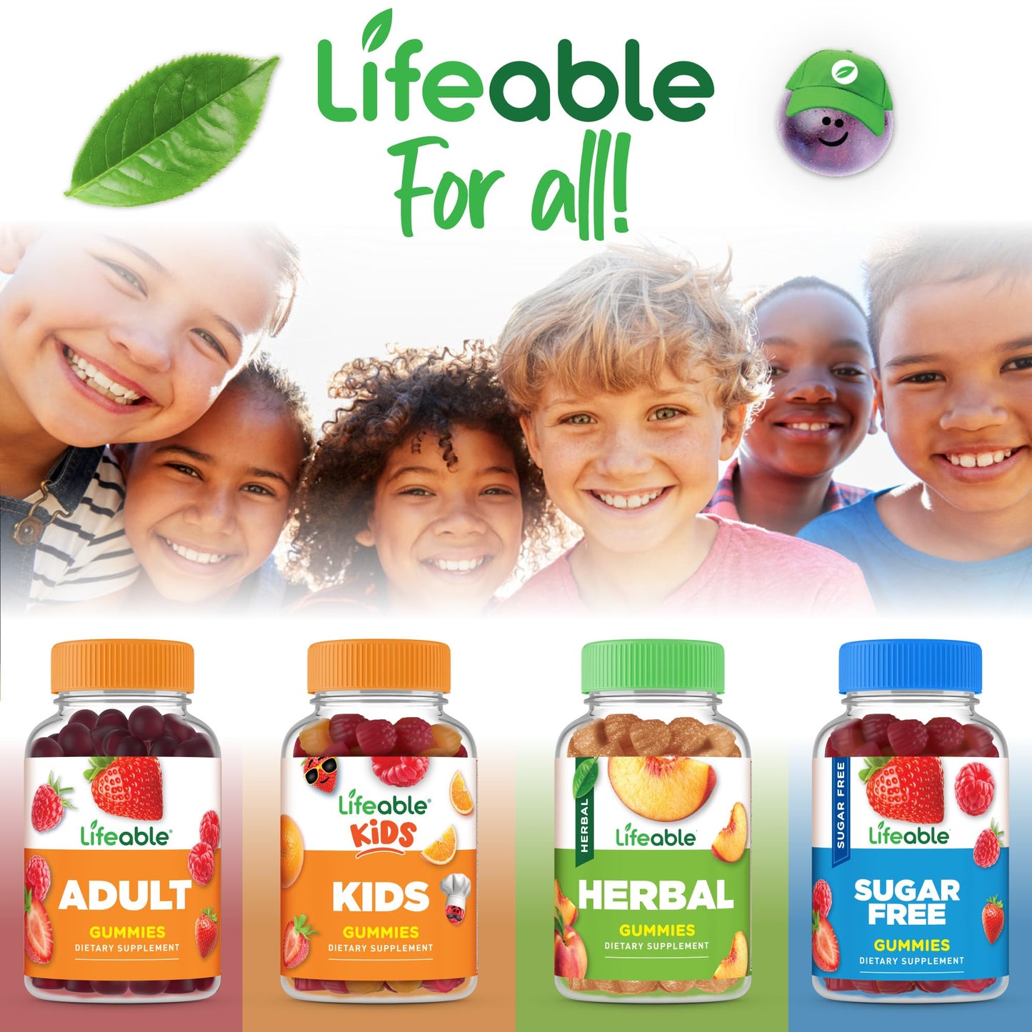 Lifeable Prebiotic Fiber Gummies for Kids – 5g Fiber, 90 Gummies | Digestive Health