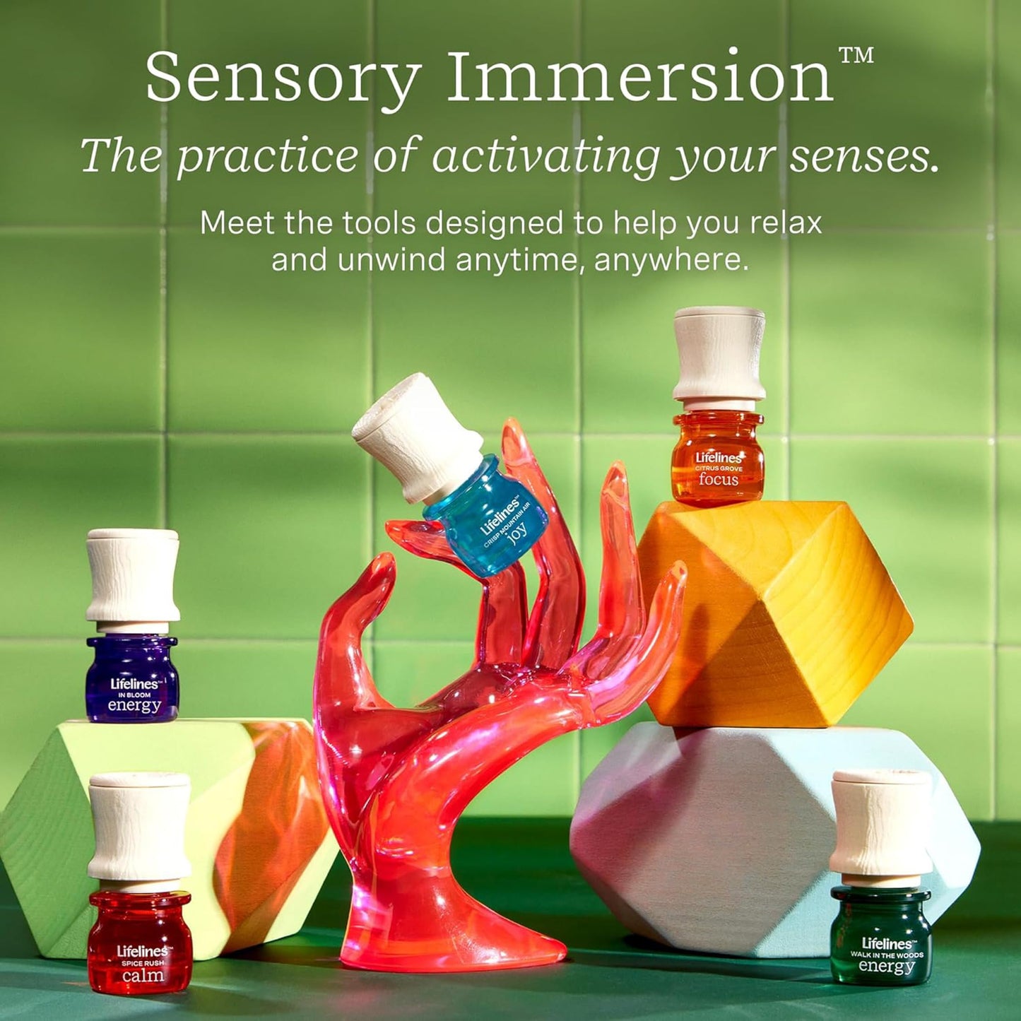 Lifelines Essential Oil Blends 4-Pack – Joy, Calm, Focus & Energy | Precision Pump Diffusers