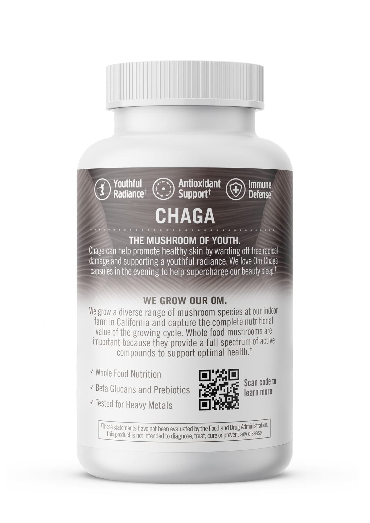 Om Mushroom Superfood Chaga Capsules | Immune Support, 90 Count