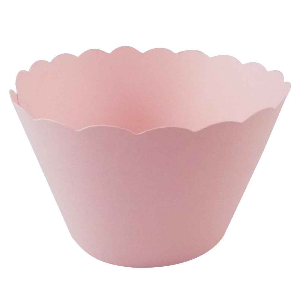 50 Light Pink Cupcake Wrappers β Soft Pink Wraps for Baby Showers & Weddings