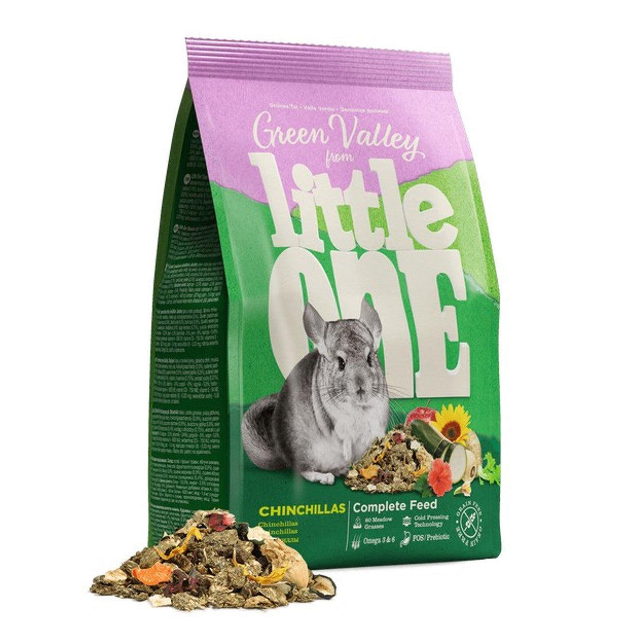 Little One Inch Green ValleyInch Fibrefood For Chinchillas 750G — Case of 4