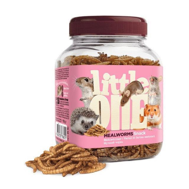 Little One Mealworms.Snack for Omnivores and Small Mammals 70g — Case of 6