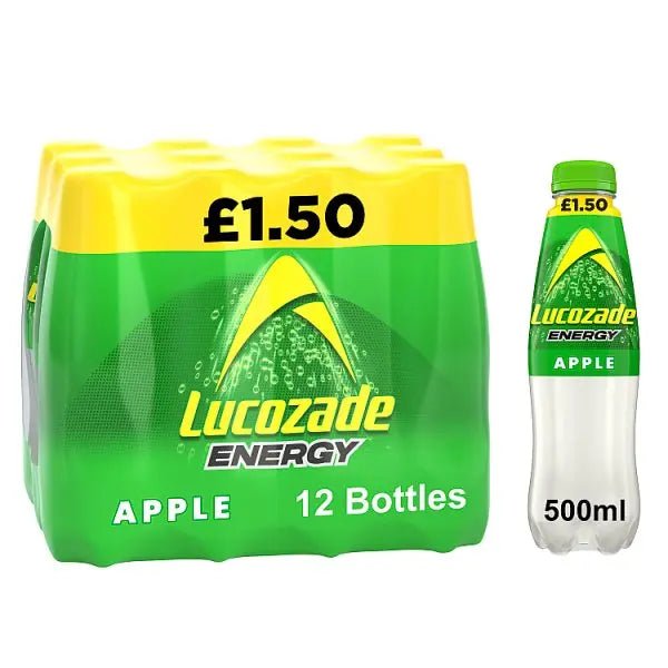 Lucozade Energy Drink Apple 500ml (Case of 12)