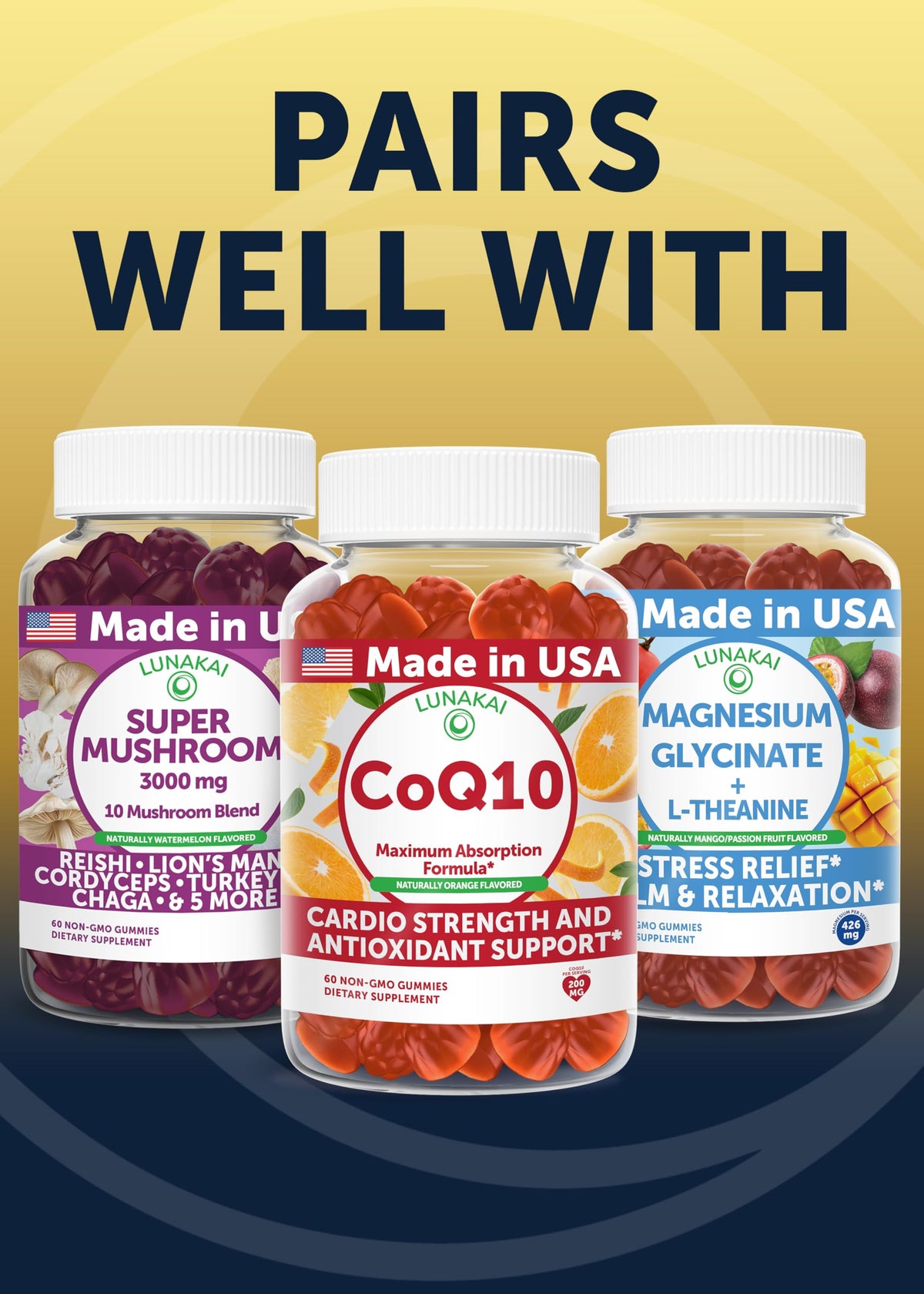 Lunakai USA Nattokinase – 8000 FU/Serving, Heart Support, 60ct, Non-GMO, Vegan