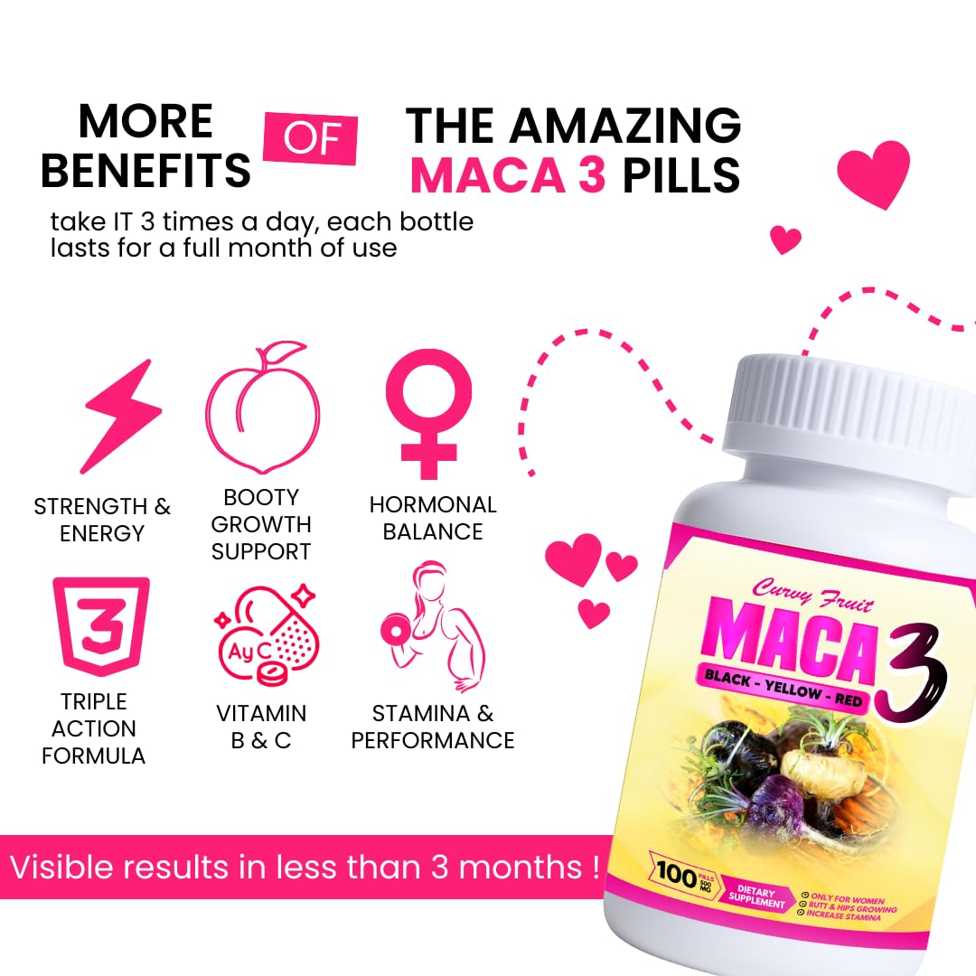 Maca 3 Capsules ā Black, Red & Yellow Maca Root Blend ā Feminine Balance & Natural Body Support