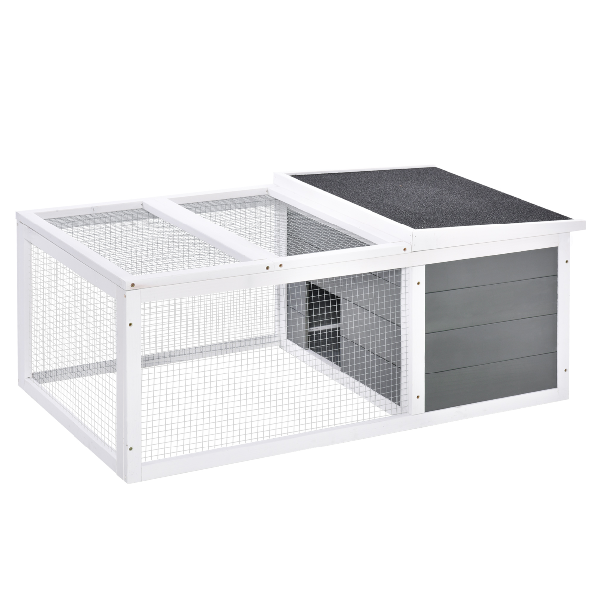 Rabbit Hutch Small Animal Cage Pet Run Cover, with Water-resistant Asphalt Roof