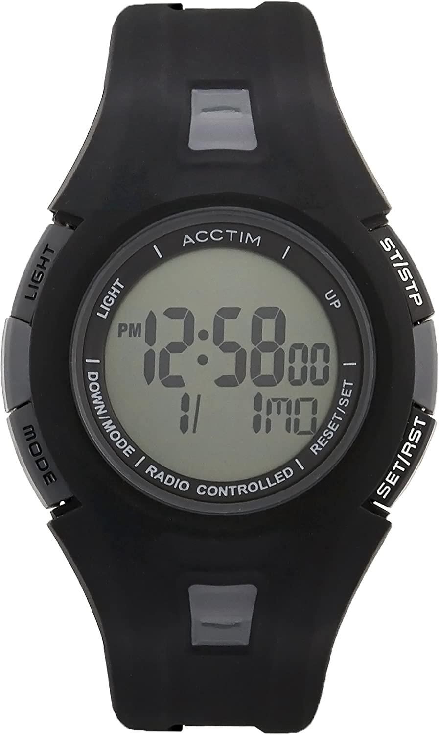 Acctim Acctim 'Alarme' Radio Controlled Watch Black Digital Sports Watch 60297B BRAND NEW BUT NEEDS BATTERY