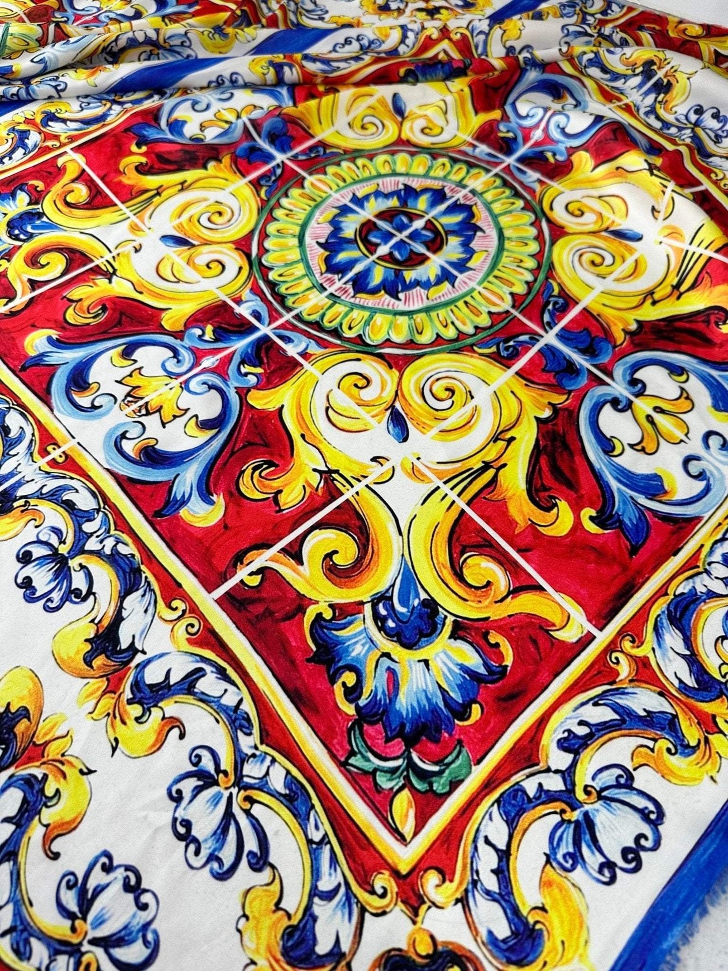 Majolica Pattern Luxury Fabric Sold by Metre