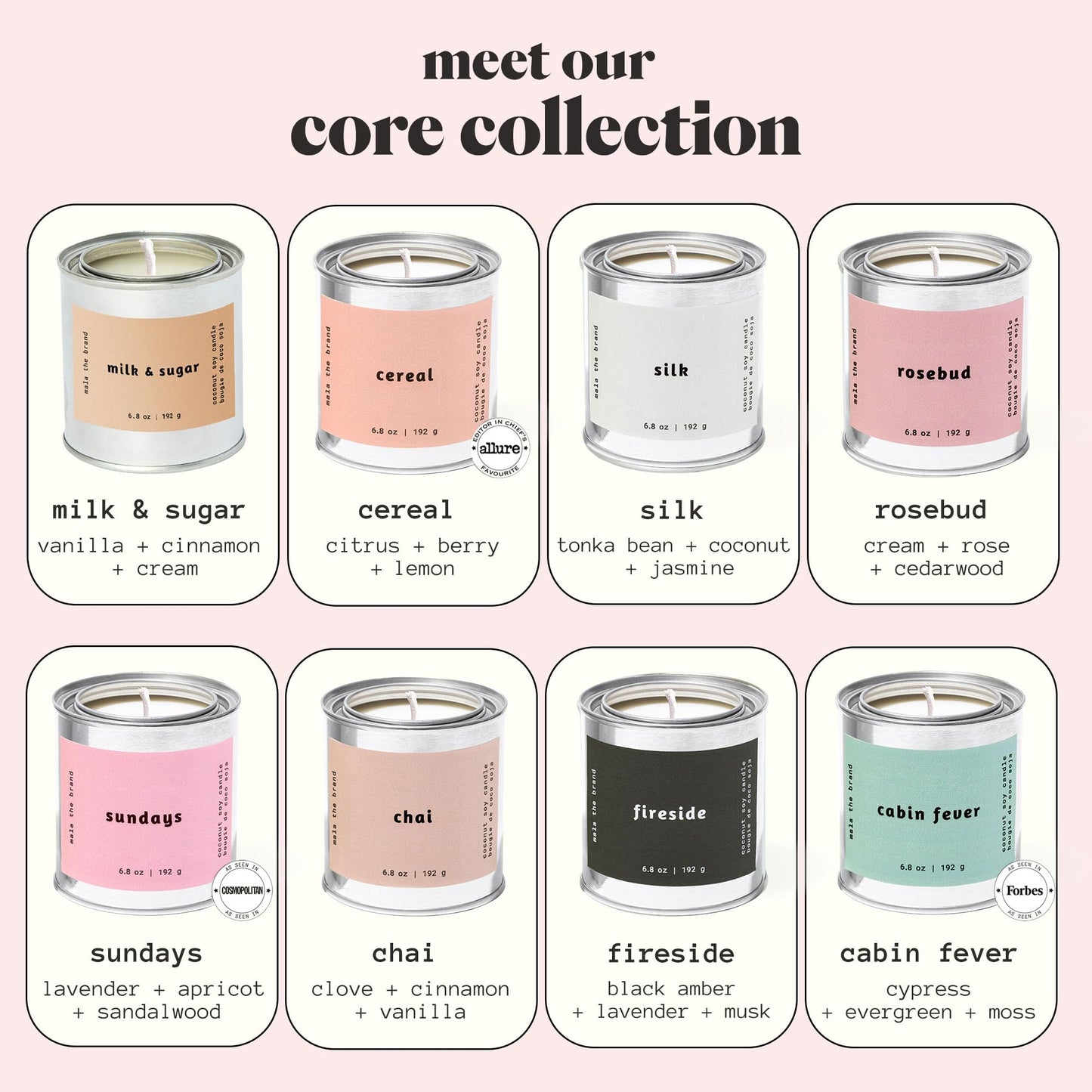 MALA Cereal Scented Soy Candle – 6.8 oz Classic | Clean 45-Hour Burn