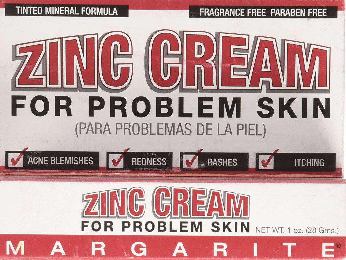 MARGARITE Zinc Cream 1 Oz (2 Pack) – Acne & Sensitive Skin