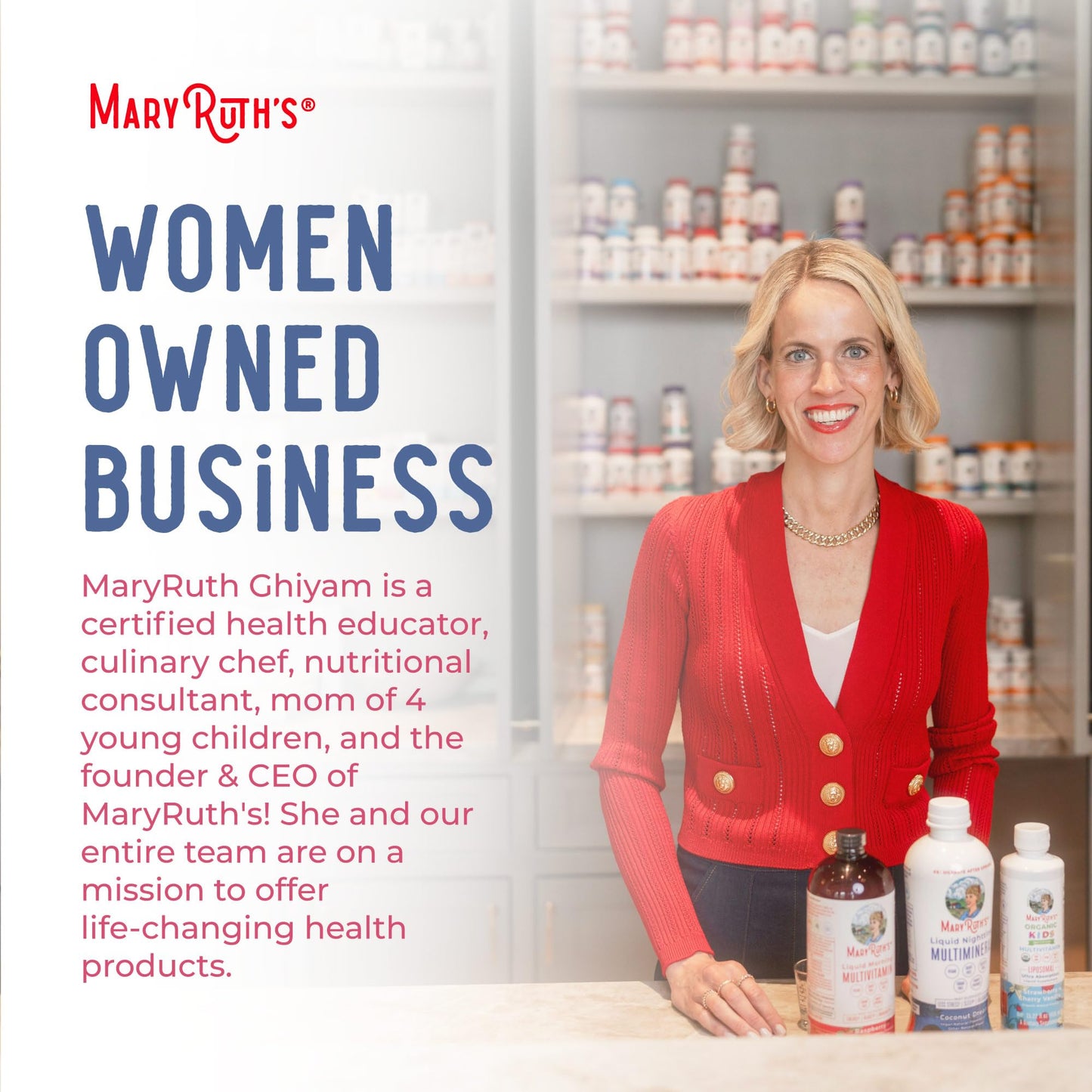 MaryRuth’s Postnatal & Prenatal Vitamins for Women | Sugar Free | Selenium | Folate | Vegan | Non-GMO | Gluten Free | 32oz