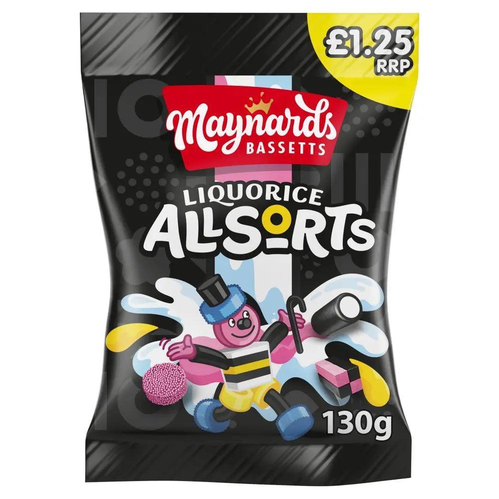 Maynards Bassetts Liquorice Allsorts Sweets Bag (Case of 10)