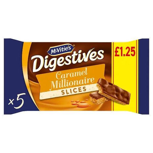 McVitie's Milk Chocolate Caramel Millionaire Biscuit Slices Snack Bars 5pk