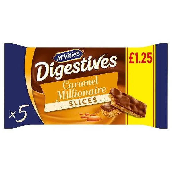 McVitie's Digestives 5 Caramel Millionaire Slices 109.9g (Case of 10)