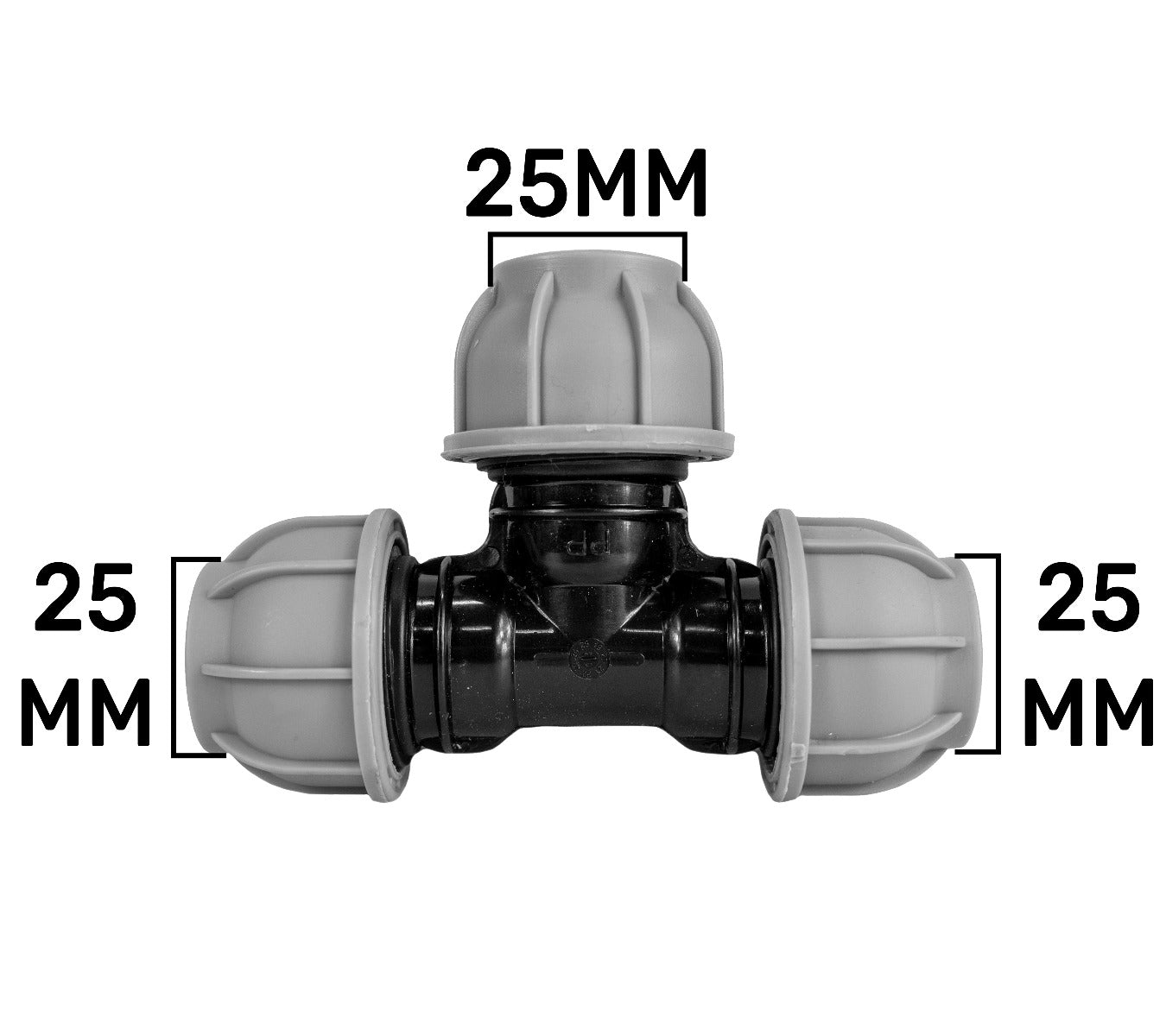 MDPE Tee 25mm Drip Irrigation Fitting Pipe and Water Fitting